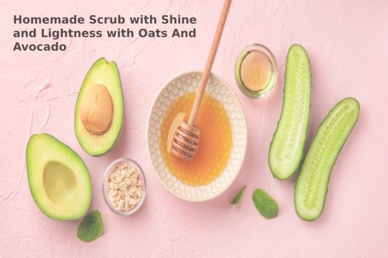 Homemade Scrub with Shine and Lightness with Oats And Avocado