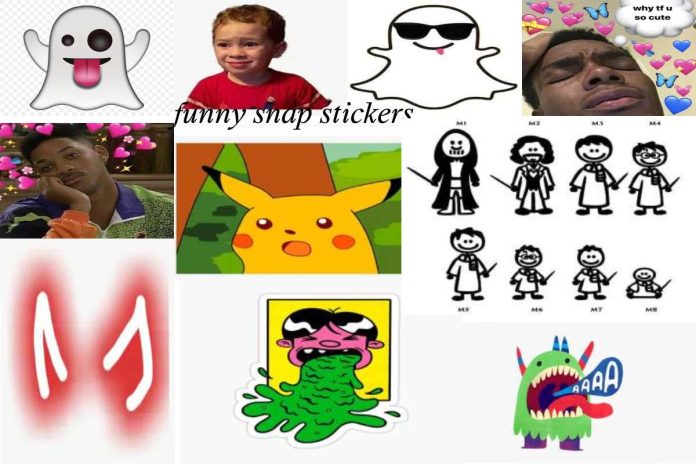 funny snap stickers