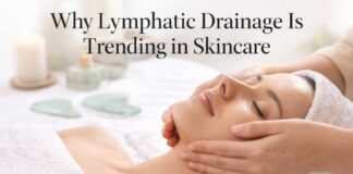 Why Lymphatic Drainage Is Trending in Skincare Facial lymphatic drainage skincare treatment with gentle massage in a calming spa setting.